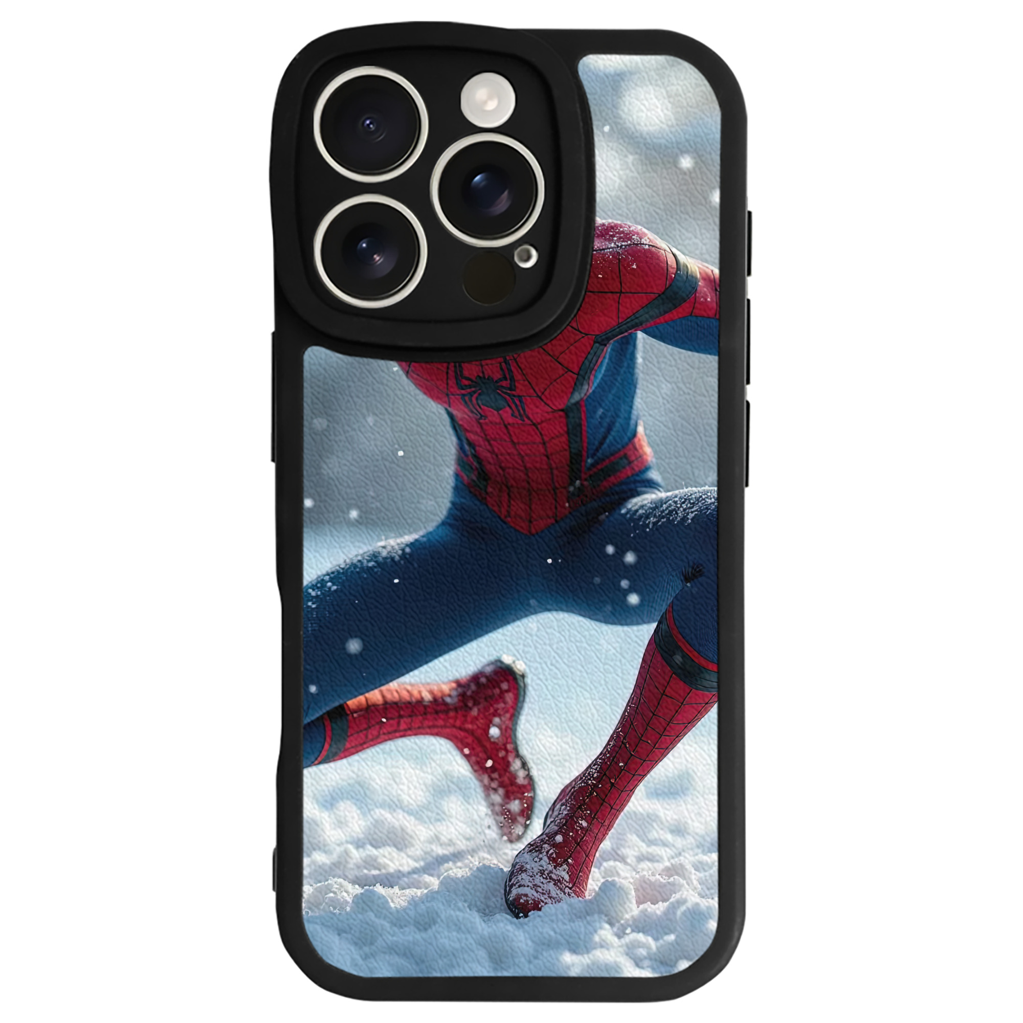 Spider Man スパイダーマン 【iPhone 16シリーズ対応】シリコンスマホケース（レザー調） 材質：シリコン